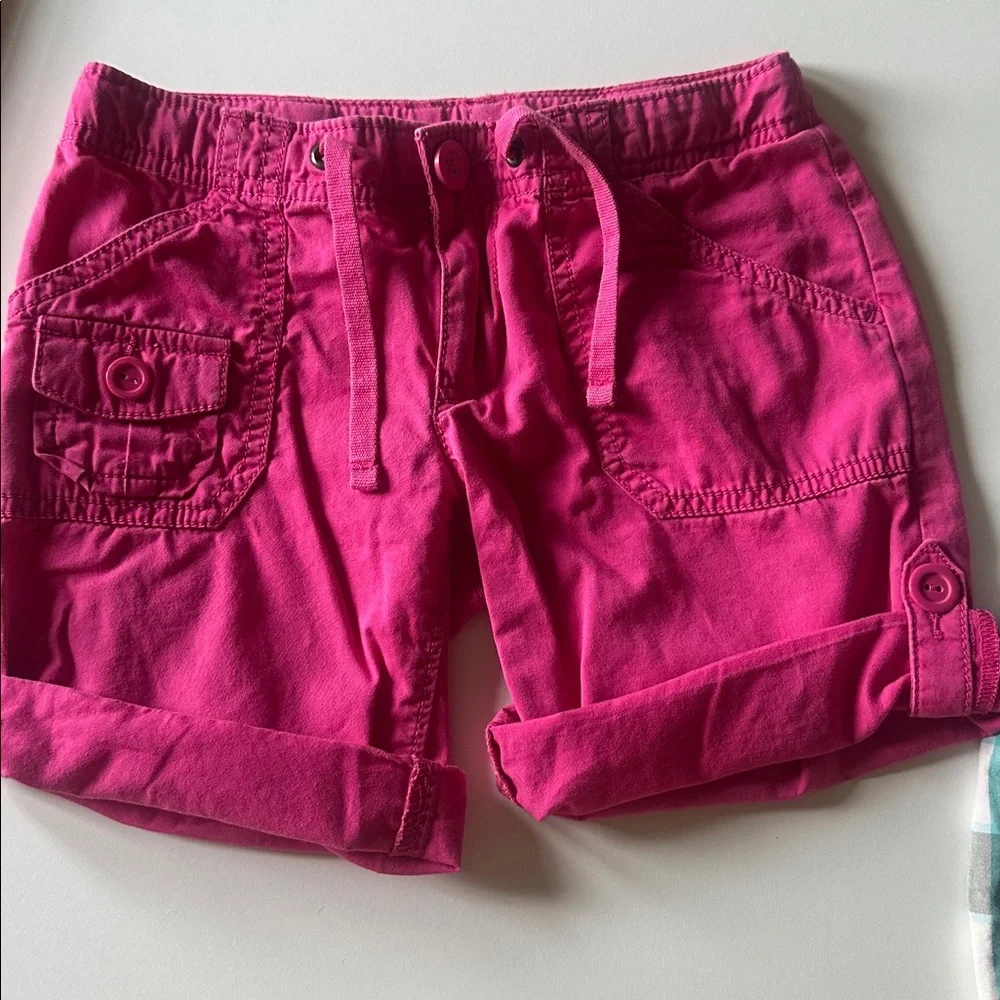 Bundle - GAP Kids Shorts Trio - Pink, Green Plaid, Tan